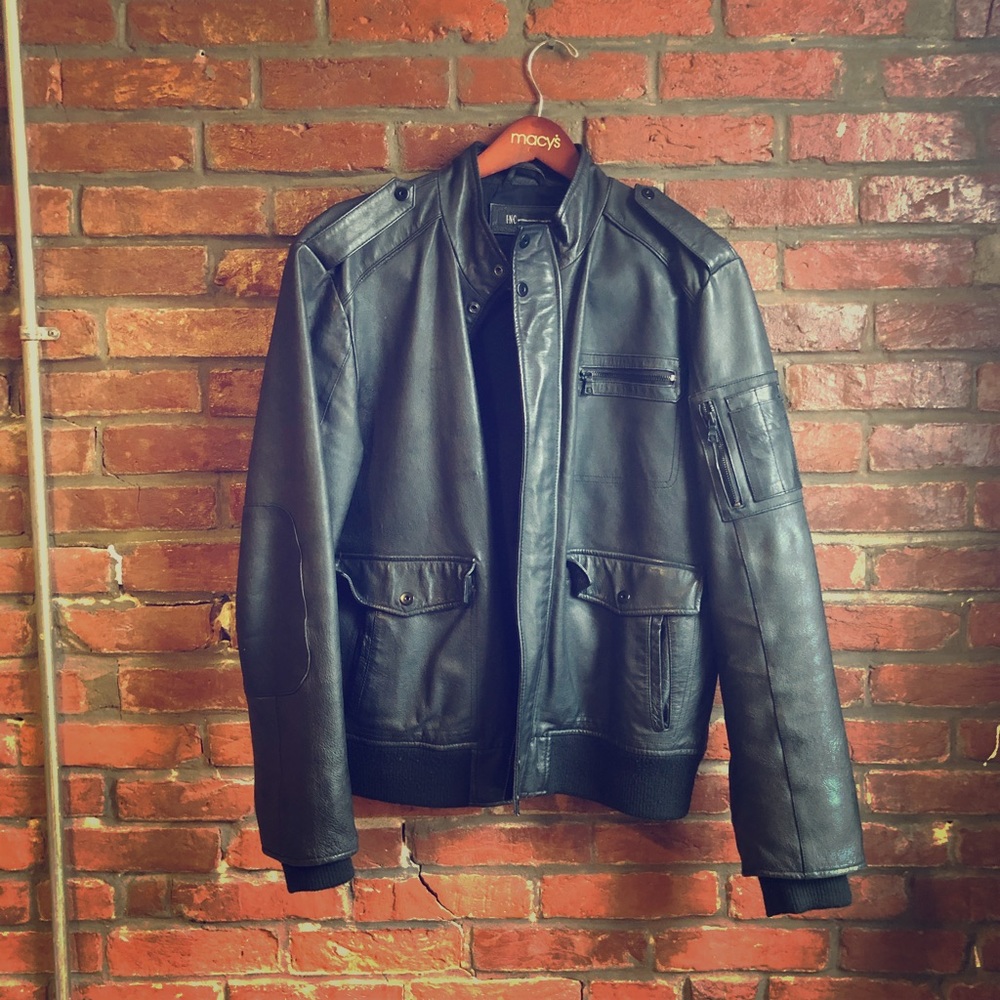 Motorcycle inspired leather jacket